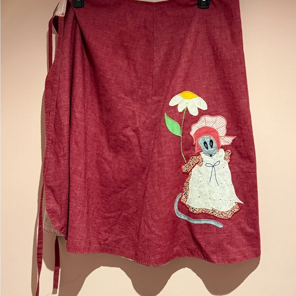 Vintage 60s mouse wrap skirt - Picture 4 of 5